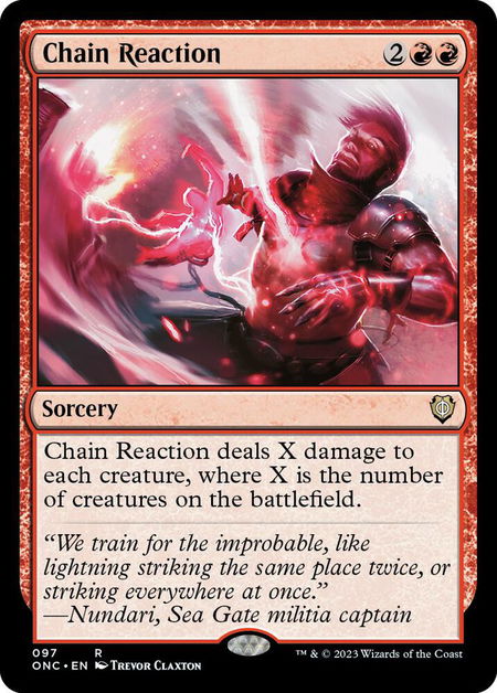 Chain Reaction - Commander: Phyrexia: All Will Be One Magic: The Gathering trading card