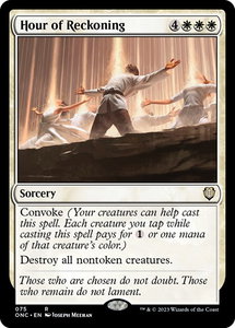 Hour of Reckoning - Commander: Phyrexia: All Will Be One (ONC) #75 - Rare Magic: The Gathering Trading Card