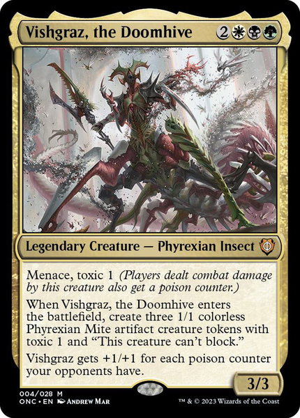 Vishgraz, the Doomhive trading card from Commander: Phyrexia: All Will Be One Vishgraz, the Doomhive - Commander: Phyrexia: All Will Be One Magic: The Gathering trading card
