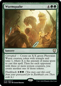 Wurmquake - Commander: Phyrexia: All Will Be One (ONC) #19 - Rare Magic: The Gathering Trading Card