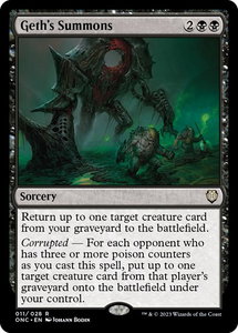 Geth's Summons - Commander: Phyrexia: All Will Be One (ONC) #11 - Rare Magic: The Gathering Trading Card