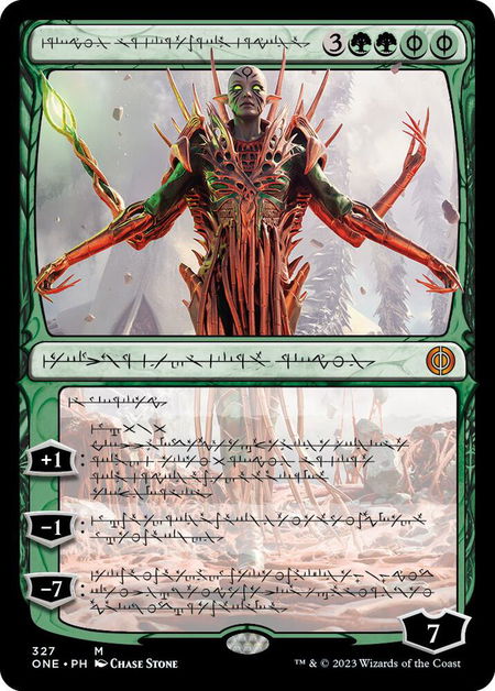 Nissa, Ascended Animist (Phyrexian) - Phyrexia: All Will Be One Magic: The Gathering trading card