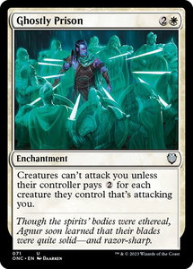 Ghostly Prison - Commander: Phyrexia: All Will Be One (ONC) #71 - Uncommon Magic: The Gathering Trading Card