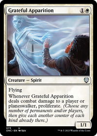 Grateful Apparition - Commander: Phyrexia: All Will Be One (ONC) #73 - Uncommon Magic: The Gathering Trading Card
