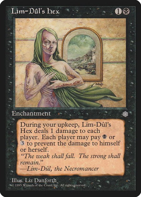 Lim-Dul's Hex - Ice Age Magic: The Gathering trading card