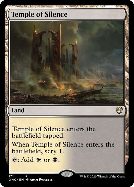 Temple of Silence - Commander: Phyrexia: All Will Be One Magic: The Gathering trading card