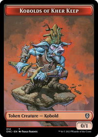 Kobolds of Kher Keep // Dragon Double-Sided Token - Commander: Phyrexia: All Will Be One (ONC) #12 // 10 - Token Magic: The Gathering Trading Card