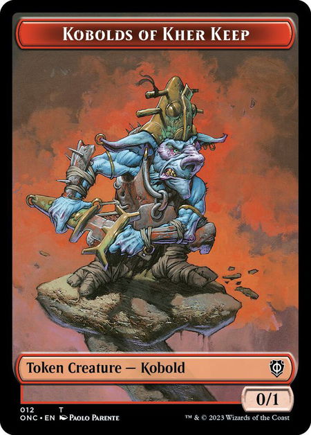 Kobolds of Kher Keep // Dragon Double-Sided Token - Commander: Phyrexia: All Will Be One Magic: The Gathering trading card