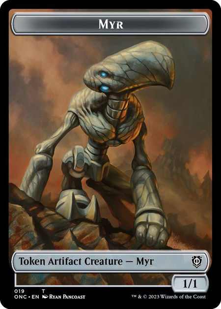 Myr // Thopter Double-Sided Token - Commander: Phyrexia: All Will Be One Magic: The Gathering trading card