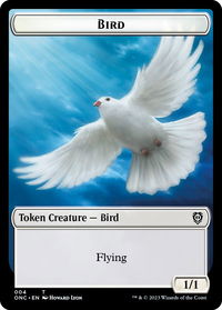 Bird // Cat Double-Sided Token - Commander: Phyrexia: All Will Be One (ONC) #4 // 1 - Token Magic: The Gathering Trading Card