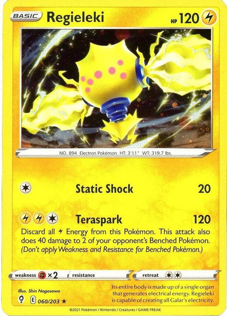 Regieleki - 060/203 (Cosmos Holo) - Miscellaneous Cards & Products Pokémon trading card