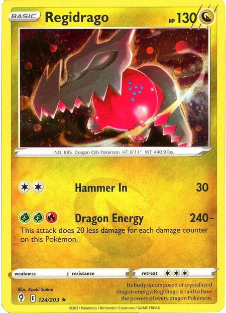 Regidrago - 124/203 (Cosmos Holo) - Miscellaneous Cards & Products Pokémon trading card