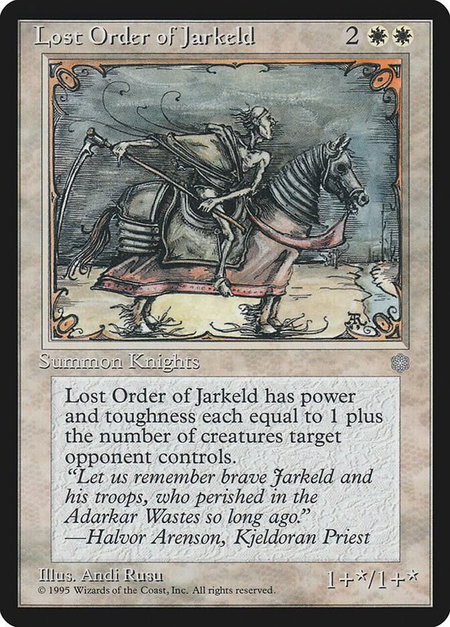 Lost Order of Jarkeld - Ice Age Magic: The Gathering trading card