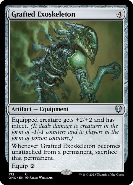 Grafted Exoskeleton - Commander: Phyrexia: All Will Be One Magic: The Gathering trading card