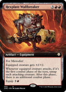 Hexplate Wallbreaker (Extended Art) - Commander: Phyrexia: All Will Be One (ONC) #52 - Rare Magic: The Gathering Trading Card