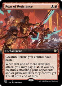 Roar of Resistance (Extended Art) - Commander: Phyrexia: All Will Be One (ONC) #53 - Rare Magic: The Gathering Trading Card