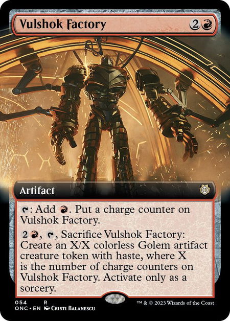 Vulshok Factory (Extended Art) - Commander: Phyrexia: All Will Be One Magic: The Gathering trading card