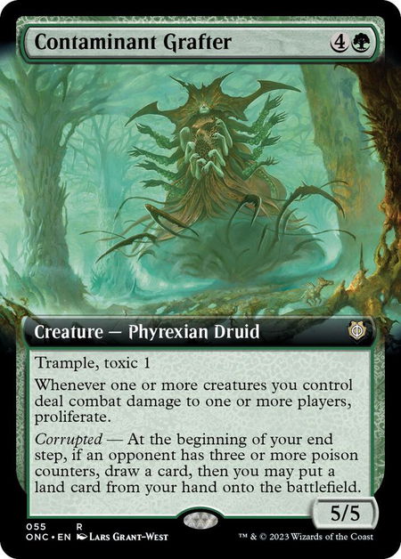 Contaminant Grafter (Extended Art) - Commander: Phyrexia: All Will Be One Magic: The Gathering trading card