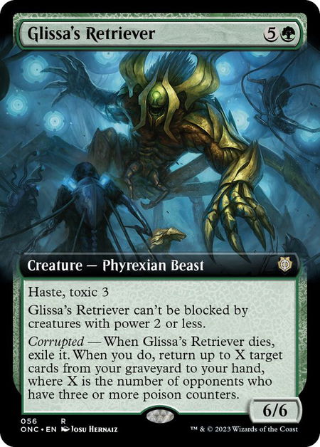 Glissa's Retriever (Extended Art) - Commander: Phyrexia: All Will Be One Magic: The Gathering trading card