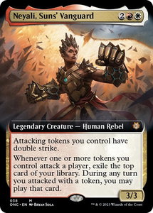 Neyali, Suns' Vanguard (Extended Art) - Commander: Phyrexia: All Will Be One (ONC) #38 - Mythic Rare Magic: The Gathering Trading Card
