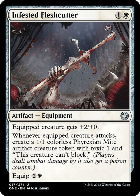 Infested Fleshcutter - Phyrexia: All Will Be One Magic: The Gathering trading card