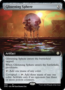 Glistening Sphere (Extended Art) - Commander: Phyrexia: All Will Be One (ONC) #58 - Rare Magic: The Gathering Trading Card