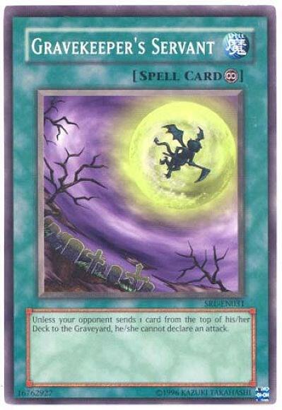 Gravekeeper's Servant trading card from Spell Ruler (Worldwide English) Gravekeeper's Servant - Spell Ruler (Worldwide English) YuGiOh trading card