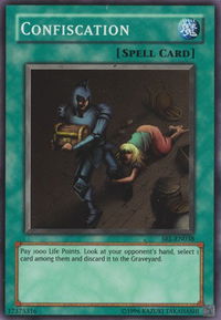 Confiscation - Spell Ruler (Worldwide English) (SRL-EN) #SRL-EN038 - Super Rare YuGiOh Trading Card
