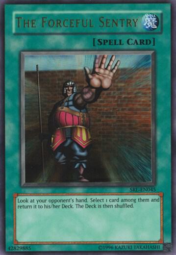 The Forceful Sentry trading card from Spell Ruler (Worldwide English) The Forceful Sentry - Spell Ruler (Worldwide English) YuGiOh trading card
