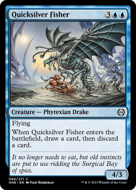 Quicksilver Fisher - Phyrexia: All Will Be One Magic: The Gathering trading card
