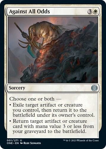 Against All Odds trading card from Phyrexia: All Will Be One Against All Odds - Phyrexia: All Will Be One Magic: The Gathering trading card