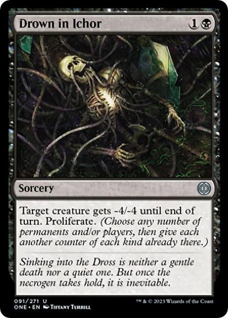 Drown in Ichor - Phyrexia: All Will Be One Magic: The Gathering trading card