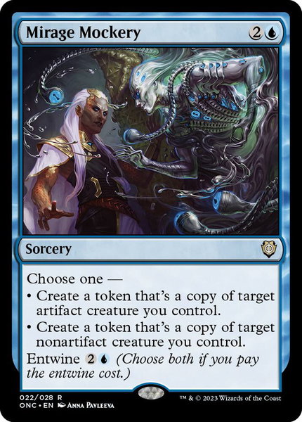 Mirage Mockery trading card from Commander: Phyrexia: All Will Be One Mirage Mockery - Commander: Phyrexia: All Will Be One Magic: The Gathering trading card