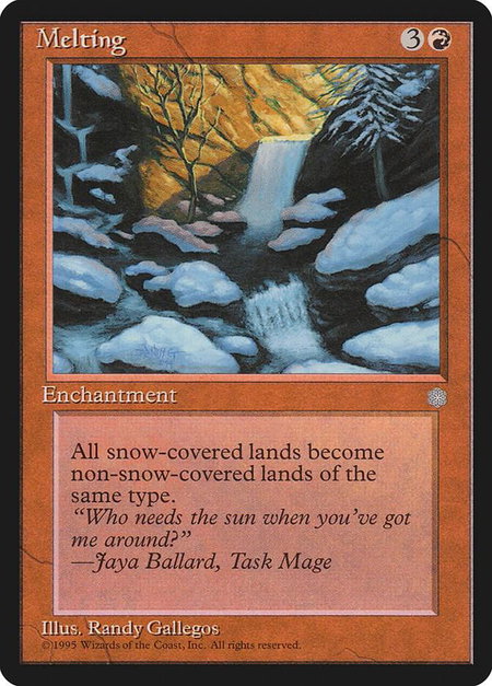 Melting - Ice Age Magic: The Gathering trading card