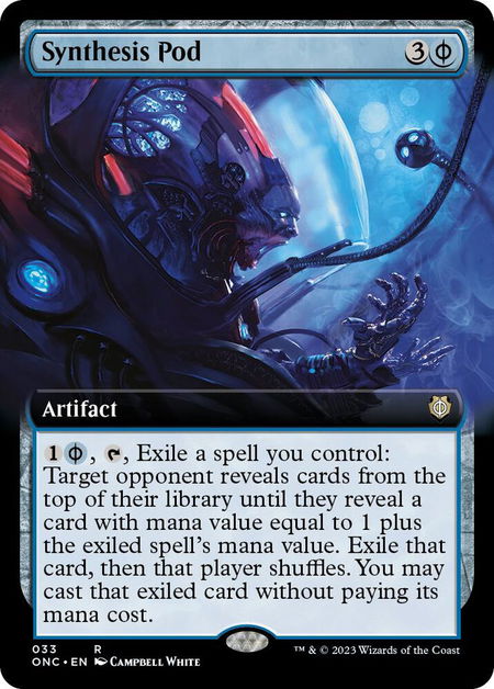 Synthesis Pod (Extended Art) - Commander: Phyrexia: All Will Be One Magic: The Gathering trading card