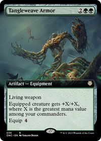 Tangleweave Armor (Extended Art) - Commander: Phyrexia: All Will Be One (ONC) #36 - Rare Magic: The Gathering Trading Card