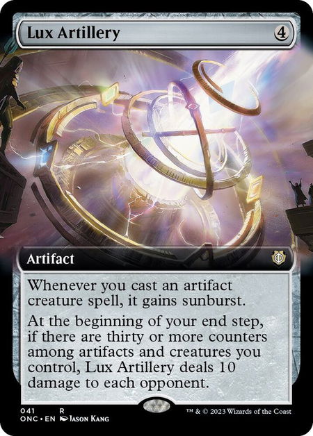 Lux Artillery (Extended Art) - Commander: Phyrexia: All Will Be One Magic: The Gathering trading card