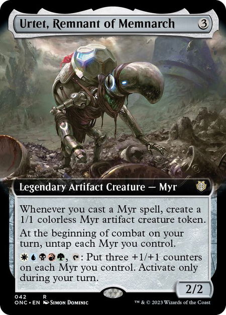 Urtet, Remnant of Memnarch (Extended Art) - Commander: Phyrexia: All Will Be One Magic: The Gathering trading card