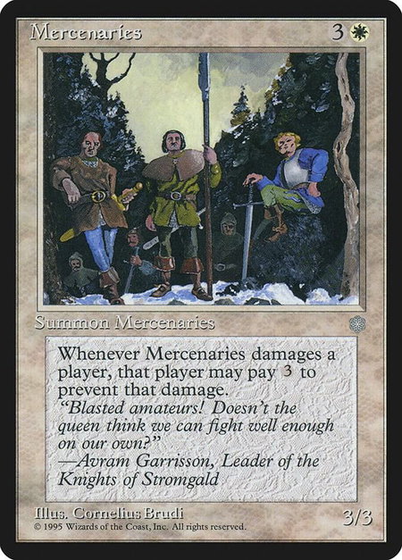 Mercenaries - Ice Age Magic: The Gathering trading card