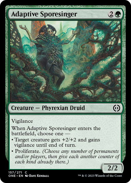 Adaptive Sporesinger - Phyrexia: All Will Be One Magic: The Gathering trading card