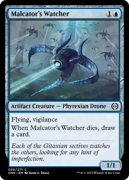 Malcator's Watcher - Phyrexia: All Will Be One Magic: The Gathering trading card