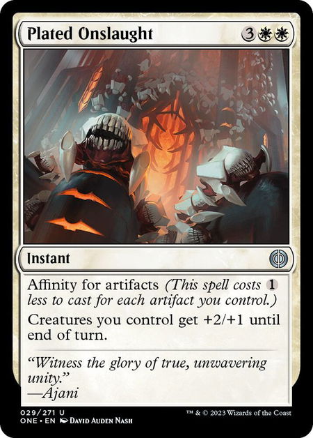 Plated Onslaught - Phyrexia: All Will Be One Magic: The Gathering trading card