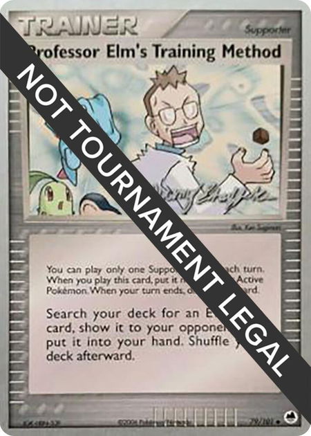 Professor Elm's Training Method - 2007 (Jeremy Scharff-Kim) - World Championship Decks Pokémon trading card