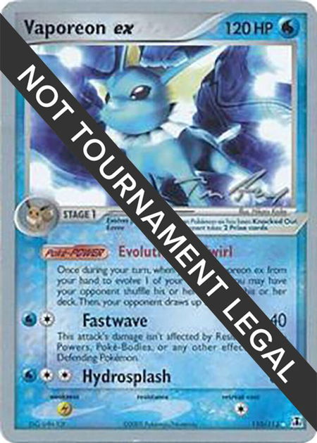 Vaporeon ex - 2007 (Tom Roos) - World Championship Decks Pokémon trading card