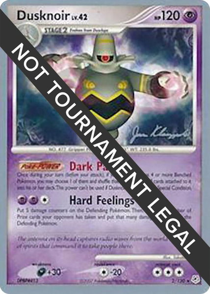 Dusknoir - 2008 (Jason Klaczynski) trading card from World Championship Decks Dusknoir - 2008 (Jason Klaczynski) - World Championship Decks Pokémon trading card