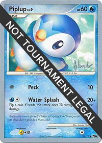 Piplup (15) - 2008 (Dylan Lefavour) - World Championship Decks (WCD) #15/17 - Common Pokémon Trading Card