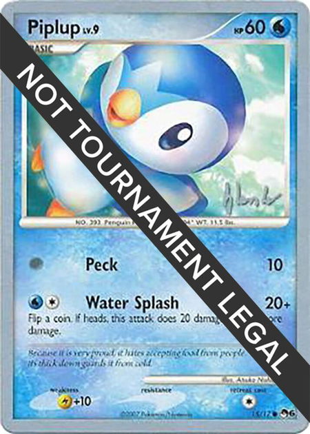 Piplup (15) - 2008 (Dylan Lefavour) - World Championship Decks Pokémon trading card