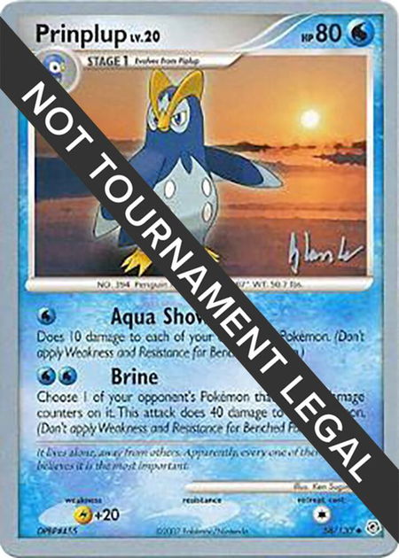 Prinplup (58) - 2008 (Dylan Lefavour) - World Championship Decks Pokémon trading card