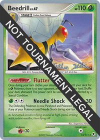 Beedrill (15) - 2009 (Stephen Silvestro) - World Championship Decks (WCD) #15/111 - Rare Pokémon Trading Card