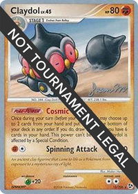 Claydol - 2009 (Jason Martinez) - World Championship Decks (WCD) #15/106 - Rare Pokémon Trading Card